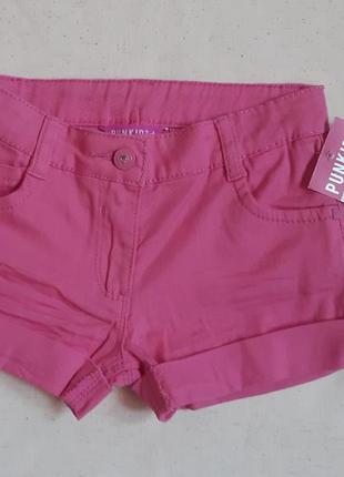 Классные шорты розовая мята punkidz франция на 4 и 5 лет (104 и 110см)2 фото