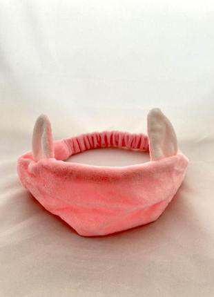 М'яка плюшева пов'язка на голову з кошачими вушками