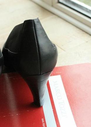 Черные кожаные осенние туфли vagabond на каблуке 39 размер5 фото