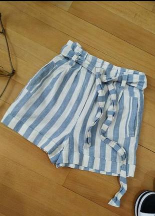 Красивые льняные шорты topshop