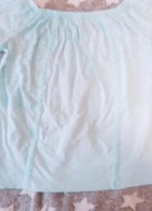 Футболка блузка нежный мятный цвет