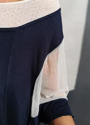 Блуза трикотажная из вискозы сетка с карманами батал большого размера футболка4 фото