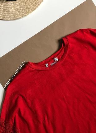 Красный джемпер свитшот с короткими рукавами l-xl-xxl3 фото