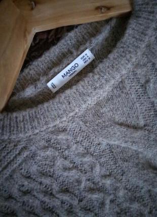 Теплейший вязаный свитер объемная вязка2 фото