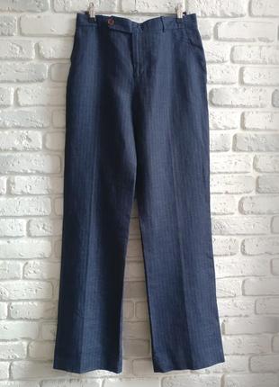 Льняные брюки свободные