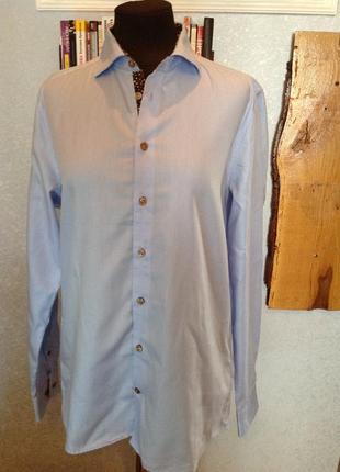 Натуральная, приталенная рубашка бренда pure, р. 48-50