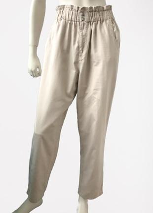 Зауженные брюки на резинке с супервысокой посадкой бренда h&m