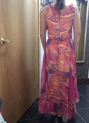 Сарафан цветной яркое платье розовое платье9 фото