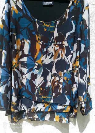 Шикарная шифоновая туника, блуза monroe&more разм 48 евро2 фото