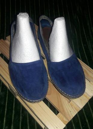 Еспадрильи синій замш - 24,5 см-39розмір