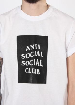 Белая футболка аnti social social club мужская2 фото