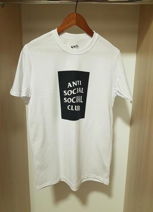 Белая футболка аnti social social club мужская3 фото