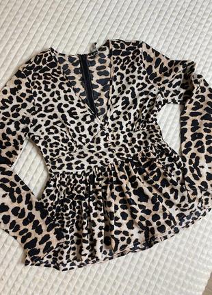 Блуза леопардовая1 фото