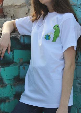 Біла футболка ripndip c інопланетянином2 фото