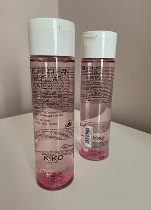 Мицеллярная вода kiko milano pure clean micellar water normal-combinatio