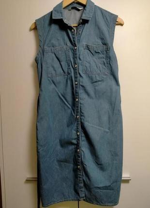 Платье джинсовое миди без рукавов lcw jeans lc waikiki