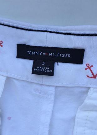 Стильные шорты tommy hilfiger, оригинал р. m-l, белые с принтом якорь3 фото