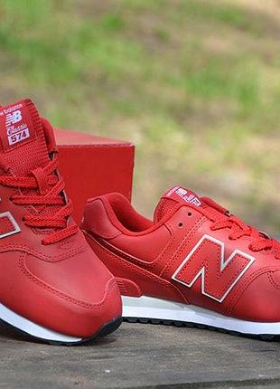Оригінал кросівки new balance червоні шкіряні 574 мод gc574erd нью беланс