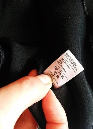 Чёрная шифоновая блуза с имитацией запаха та вышивкой размер 18 от berkertex5 фото