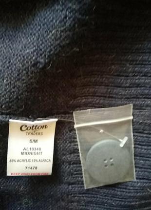 Кардиган-накидка новий із альпаки та акрилу від cotton traders р. s/m10 фото
