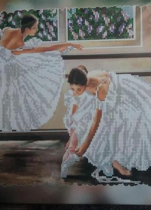 Схема для вишивки бісером на холсті а3 (26х36) см (балерини, танцівниці)2 фото