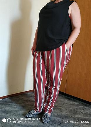 Літні штани з крепу в смужку