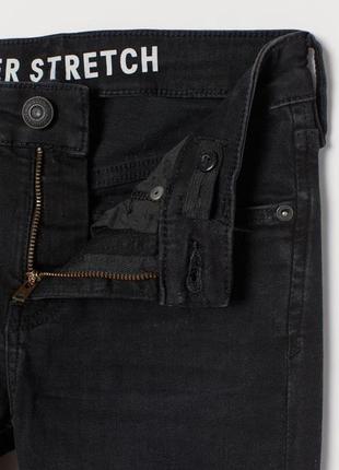 Джинсы h&m superstretch skinny fit jeans черные2 фото