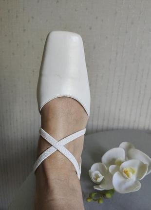 Босоножки белые квадратный носок винтаж 🔥🔥🔥10 фото