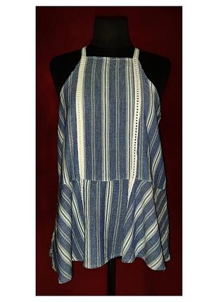 Блуза на бретелях з мережкою