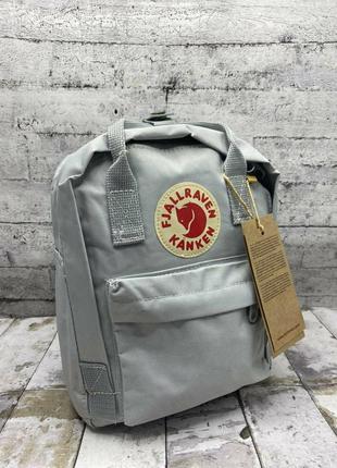 Рюкзак канкен міні, fjallraven kanken mini, графіт, міні, світло сірий, сталевий, світлий сірий