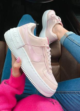 Air force 1 shadow reflective pink женские розовые рефлективные светящиеся кроссовки найк / рожеві жіночі рефлективні кросівки1 фото