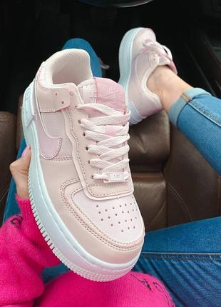 Air force 1 shadow reflective pink женские розовые рефлективные светящиеся кроссовки найк / рожеві жіночі рефлективні кросівки3 фото