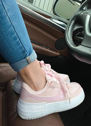 Air force 1 shadow reflective pink жіночі рожеві рефлективні світяться кросівки найк / рожеві жіночі кросівки рефлективні10 фото