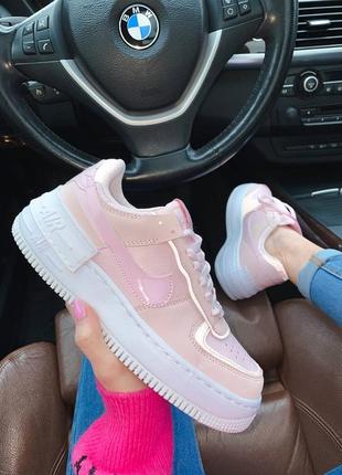 Air force 1 shadow reflective pink женские розовые рефлективные светящиеся кроссовки найк / рожеві жіночі рефлективні кросівки2 фото