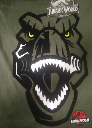Дитяча фірмова футболка jurassic park світ юрського періоду,хакі, бренд primark,3-4 роки