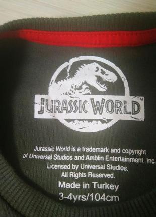 Дитяча фірмова футболка jurassic park світ юрського періоду,хакі, бренд primark,3-4 роки6 фото