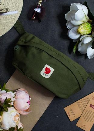 Бананка fjallraven kanken, топ якість, сумка на пояс, поясна сумка, спортивна, не намокає, зелена, хакі, фялравен, канкен1 фото