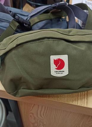 Бананка fjallraven kanken, топ якість, сумка на пояс, поясна сумка, спортивна, не намокає, зелена, хакі, фялравен, канкен5 фото