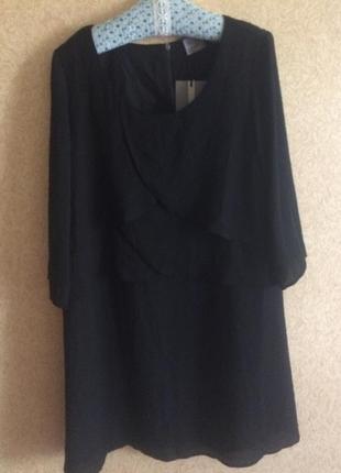 Черное платье с оборками свободного кроя vero moda2 фото
