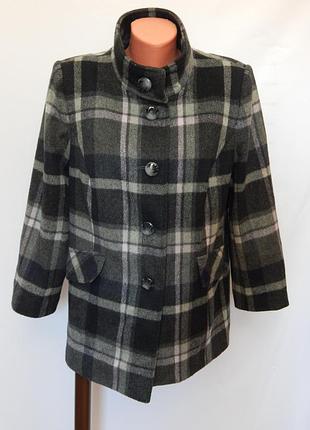 Напівпальто*пальто*в клітину від marks & spencer (розмір 12)