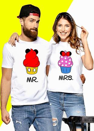 Парні футболки push it з принтом cupcake mrs
