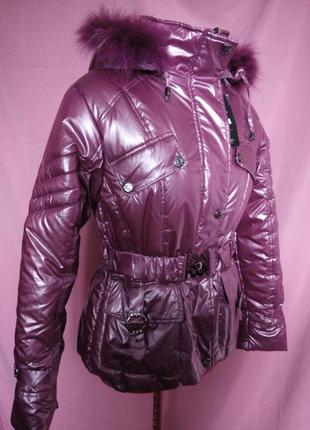 Куртка зимняя для девочки пепельно -розовая1 фото