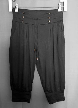 Бриджи капри султанки летние женские, молодежные спортивные штанишки с карманами р.l5 фото