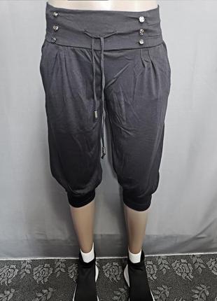 Бриджи капри султанки летние женские, молодежные спортивные штанишки с карманами р.l1 фото