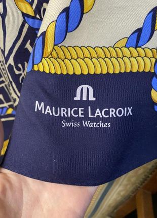 Шовковий хустку від відомого бренду швейцарських годинників maurice lacroix2 фото