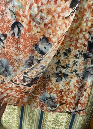 Шелковый шарф нежнейшей летней расцветки3 фото
