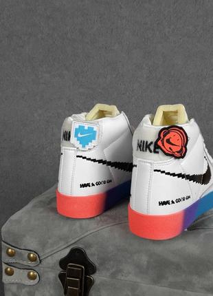 Nike blazer mid have a good game белые цветные4 фото