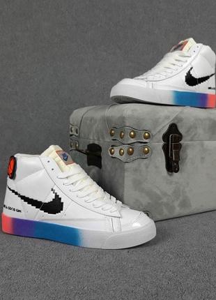 Nike blazer mid have a good game белые цветные5 фото