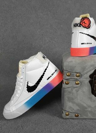 Nike blazer mid have a good game белые цветные3 фото