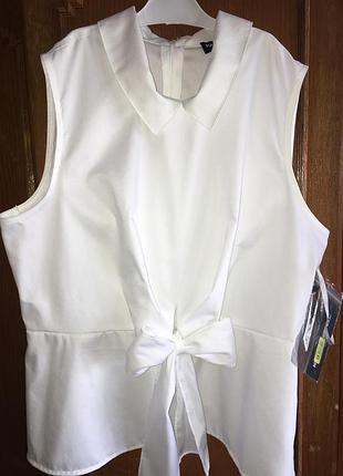 Блуза без рукавів karl lagerfeld original paris майка сорочка футболка з бантом оригінал